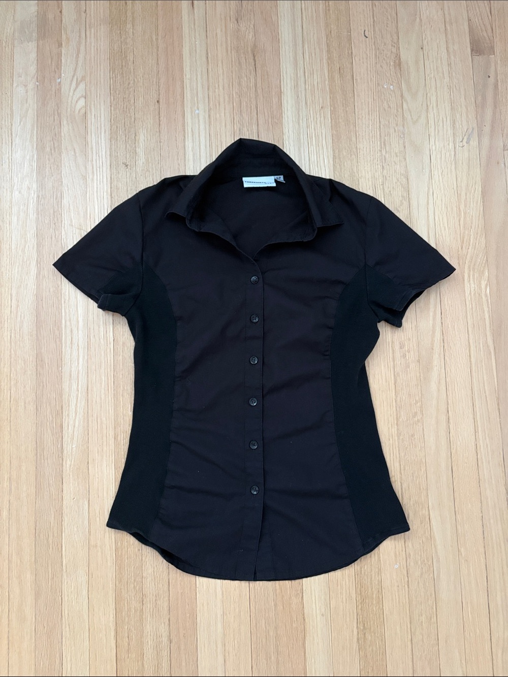 ThreeSixtyFive Black Fitted Button Up Shirt – S – Office Siren